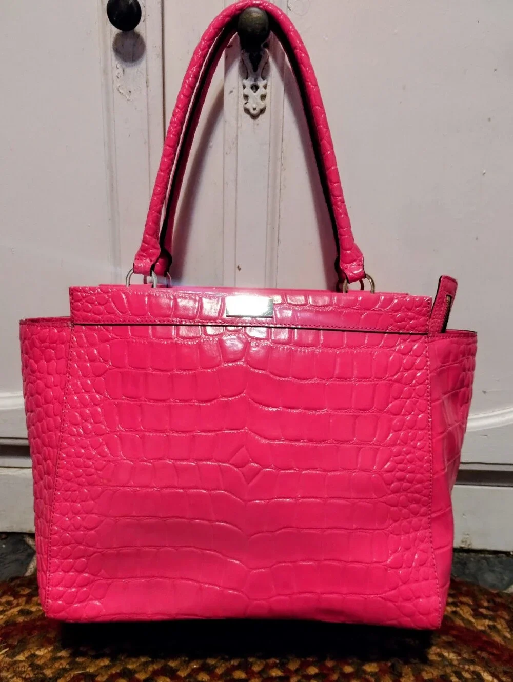 Kate Spade Alice Ridgely Avenue Pink Sapphire leather satchel RARE VINTAGE